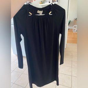 Michael Kors Black Dress with Gold Ring